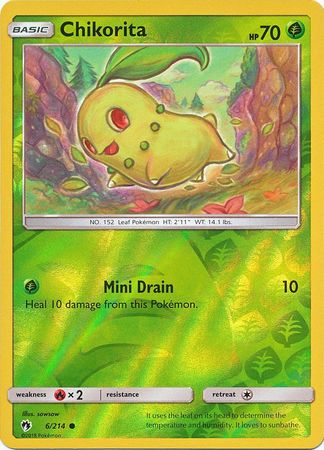 Lost Thunder - 006/214 - Chikorita - Reverse Holo