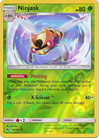 Lost Thunder - 030/214 - Ninjask - Reverse Holo
