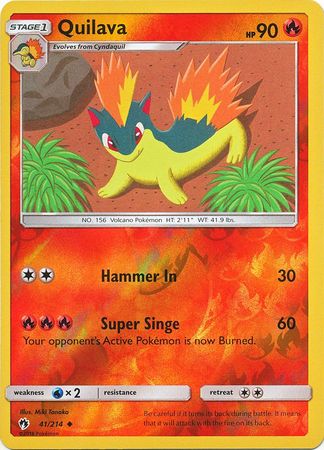 Lost Thunder - 041/214 - Quilava - Reverse Holo