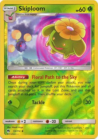 Lost Thunder - 013/214 - Skiploom - Reverse Holo