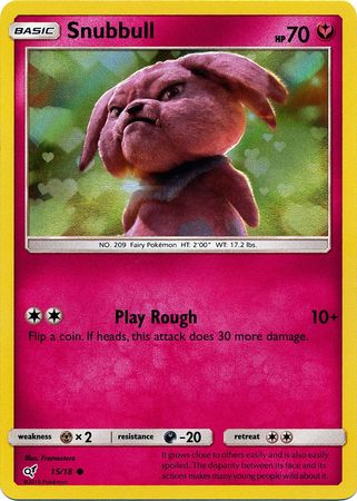 Detective Pikachu - 15/18 - Snubbull - Holo