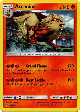 Unbroken Bonds - 022/214 - Arcanine - Holo