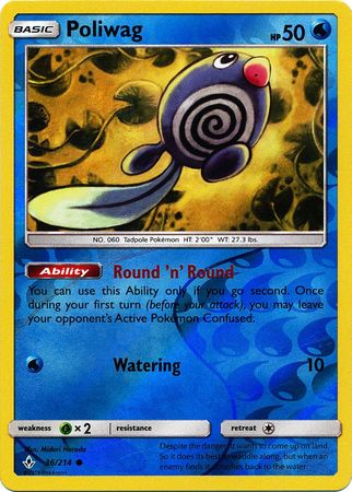 Unbroken Bonds - 036/214 - Poliwag - Reverse Holo