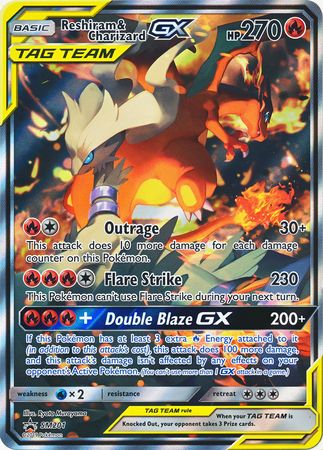 Black Star Promos - SM201 - Reshiram & Charizard GX (Tag Team)