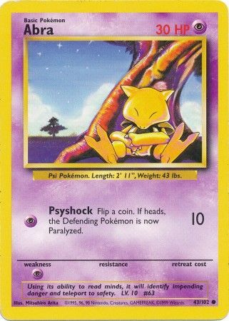 Base Set - 043/102 - Abra