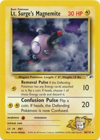 Gym Heroes - 050/132 - Lt. Surge's Magnemite