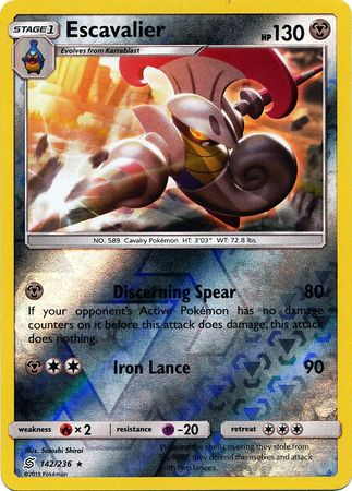 Unified Minds - 142/236 - Escavalier - Reverse Holo