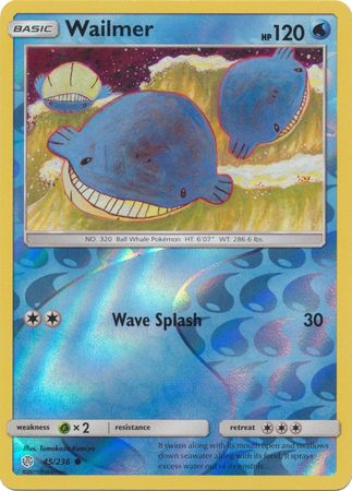 Cosmic Eclipse - 045/236 - Wailmer - Reverse Holo
