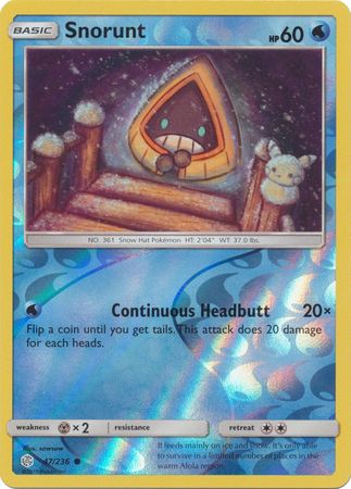 Cosmic Eclipse - 047/236 - Snorunt - Reverse Holo