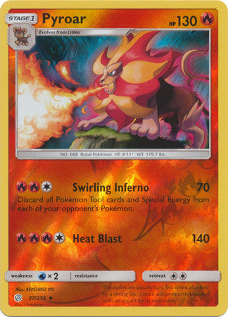 Cosmic Eclipse - 037/236 - Pyroar - Reverse Holo