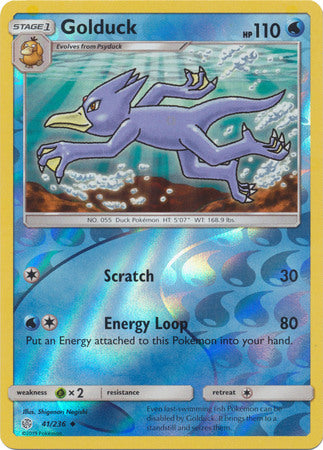 Cosmic Eclipse - 041/236 - Golduck - Reverse Holo