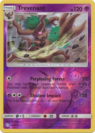 Cosmic Eclipse - 094/236 - Trevenant - Reverse Holo