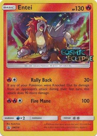 Black Star Promos - SM219 - Entei - Pre-Release Holo