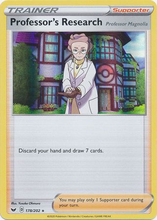 Sword & Shield - 178/202 - Professor's Research (Professor Magnolia) - Holo