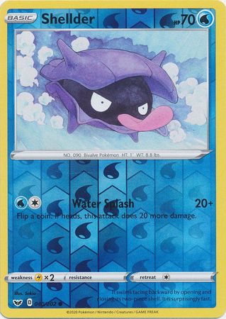 Sword & Shield - 040/202 - Shellder - Reverse Holo