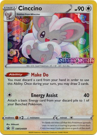 Black Star Promos - SWSH009 - Cinccino - Pre-Release Holo