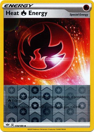Darkness Ablaze - 174/189 - Heat Fire Energy - Reverse Holo