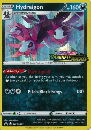 Black Star Promos - SWSH037 - Hydreigon - Pre-Release Holo