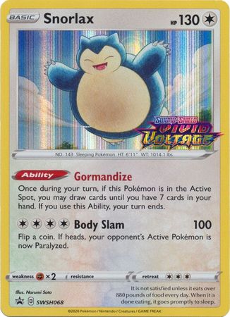 Black Star Promos - SWSH068 - Snorlax - Pre-Release Holo (Sealed Deck)