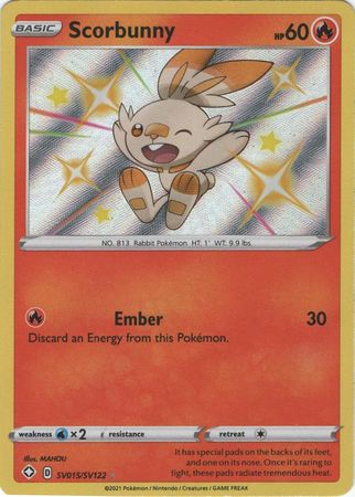 Shining Fates: Shiny Vault - SV015/SV122 - Scorbunny