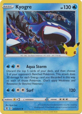 Celebrations - 03/25 - Kyogre - Holo