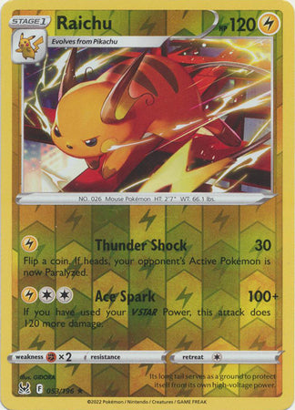 Lost Origin - 053/196 - Raichu - Reverse Holo