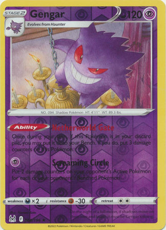 Lost Origin - 066/196 - Gengar - Reverse Holo