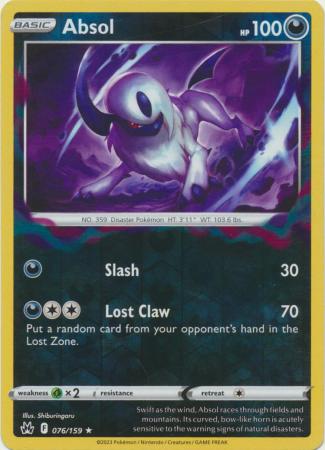 Crown Zenith - 076/159 - Absol - Reverse Holo