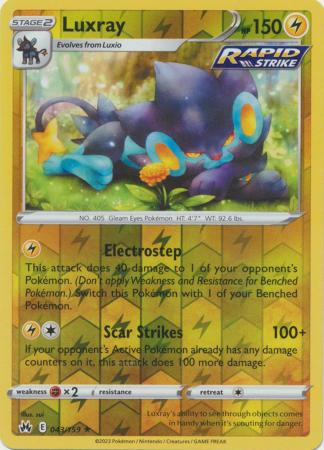 Crown Zenith - 043/159 - Luxray - Reverse Holo