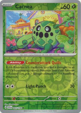 Scarlet & Violet - 005/198 - Cacnea - Reverse Holo