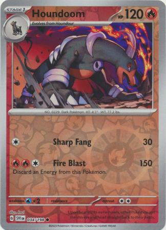 Scarlet & Violet - 034/198 - Houndoom - Reverse Holo