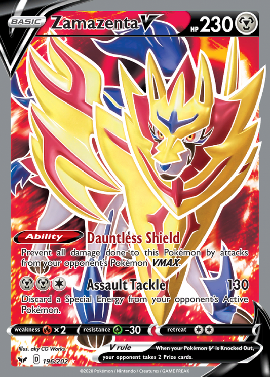 Sword & Shield - 196/202 - Zamazenta V