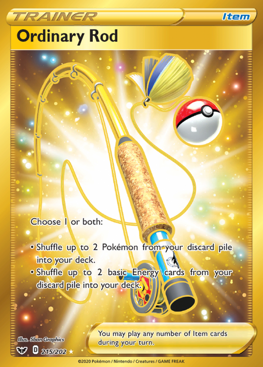 Sword & Shield - 215/202 - Ordinary Rod (Gold)