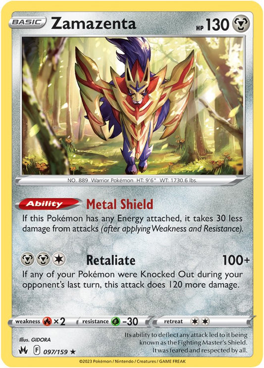 Crown Zenith - 097/159 - Zamazenta - Holo