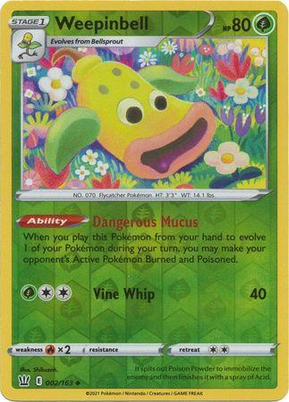 Battle Styles - 002/163 - Weepinbell - Reverse Holo