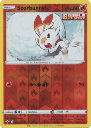 Chilling Reign - 026/198 - Scorbunny - Reverse Holo