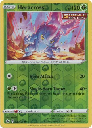 Chilling Reign - 006/198 - Heracross - Reverse Holo